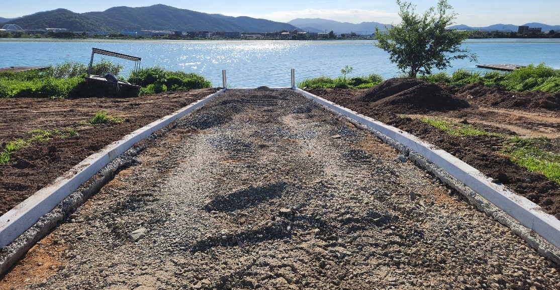 녹지경계석 설치(작업후)